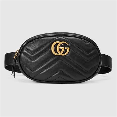 gucci belt bag gg black|gucci waist bag black.